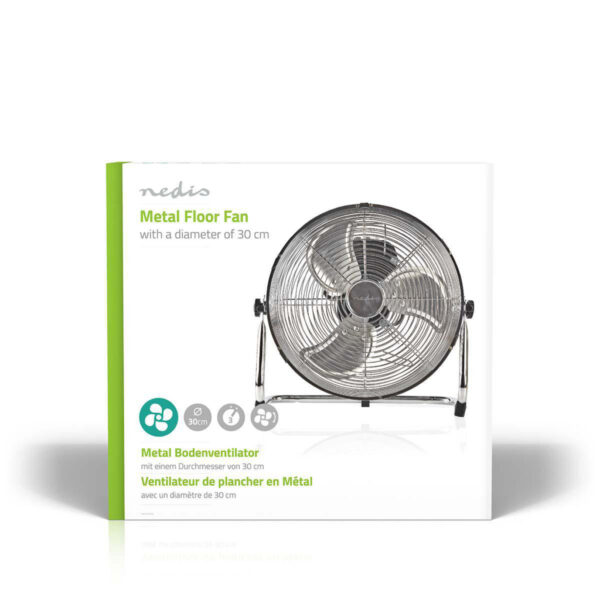 Nedis FNFL10CCR30 Vloerventilator Diameter 30 Cm 3 Snelheden Chroom - Afbeelding 5