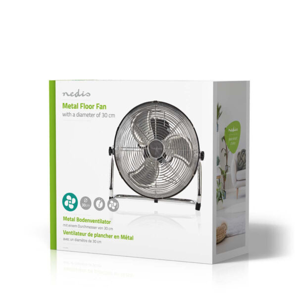 Nedis FNFL10CCR30 Vloerventilator Diameter 30 Cm 3 Snelheden Chroom - Afbeelding 6