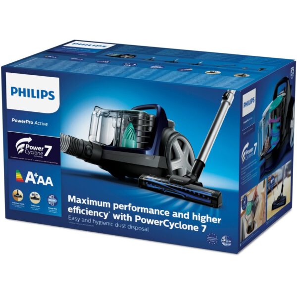 Philips FC9556/09 PowerPro Active Stofzuiger Zonder Zak 650W 1.5L Blauw - Afbeelding 2