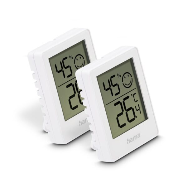 Hama Baros Digitale Thermometer en Hygrometer voor Binnen 2 Stuks Wit - Afbeelding 2