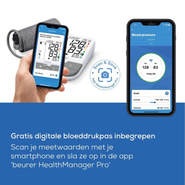 Beurer BM53 Bloeddrukmeter met AFIB Detectie Wit/Grijs - Afbeelding 5