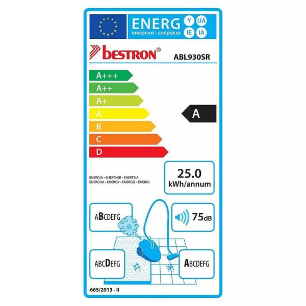 Bestron ABL930SR Ecosenzo Plus Zakloze Stofzuiger 700W - Afbeelding 6