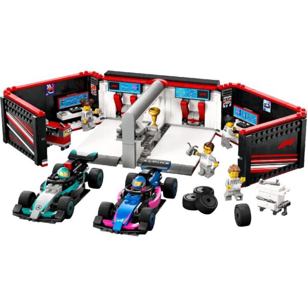 Lego City 60444 F1 Garage met Mercedes-AMG en Alpine Auto's - Afbeelding 2