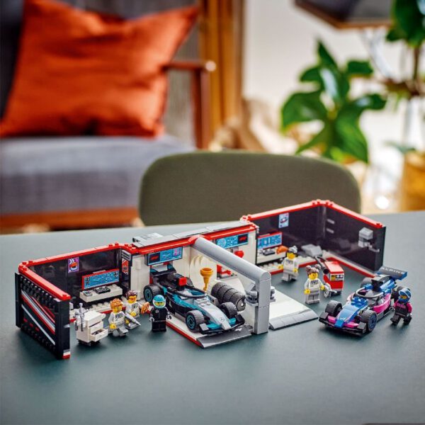 Lego City 60444 F1 Garage met Mercedes-AMG en Alpine Auto's - Afbeelding 4