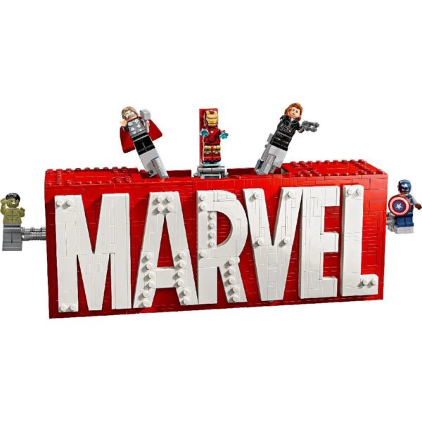 Lego Super Heroes 76313 Marvel Logo en Minifiguren - Afbeelding 2